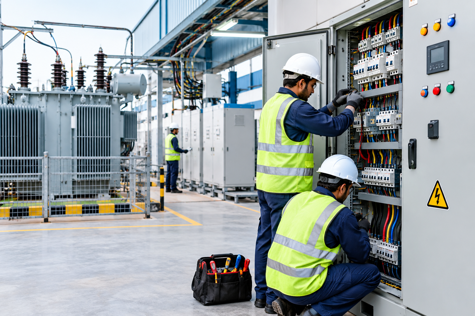Industrial solar installation site